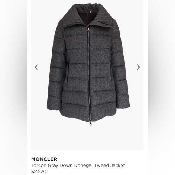 Moncler Collection Jacket Grey Down Donegal Tweed W2022| Perfect Condition - Picture 2 of 14